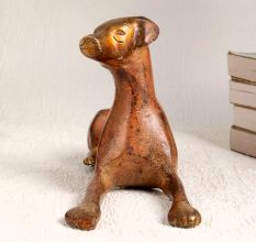 Handcrafted Dog Statue Made of Finest Brass