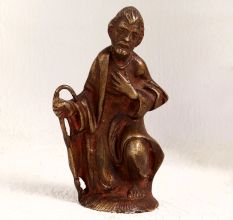 Christian Art Brass Old Man Statue for Home Decor