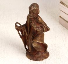 Christian Art Brass Old Man Statue for Home Decor
