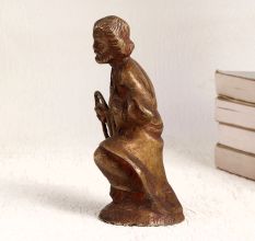 Christian Art Brass Old Man Statue for Home Decor