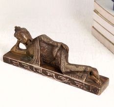 Handmade Brass Statue of Buddha Sleeping for Decor