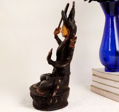 Handmade Buddhist Deity Manjushri Brass Statue for Worship