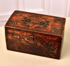 Handmade Brown Finish Wooden Box for Home Decor