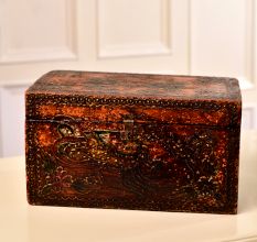 Handmade Brown Finish Wooden Box for Home Decor