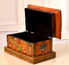 Colourful Wooden Box Engraved with Beautiful Designs