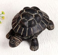 Vintage Brass Turtle Yantra in Dark Finish for Decor