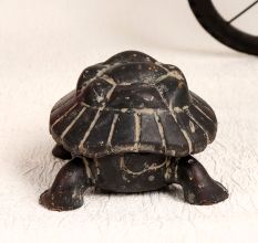 Vintage Brass Turtle Yantra in Dark Finish for Decor