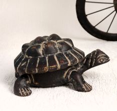 Vintage Brass Turtle Yantra in Dark Finish for Decor