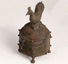 Tribal Art Vintage Brass Box for Home Decoration