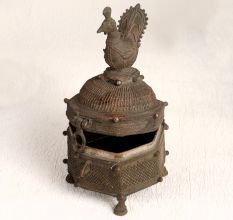 Tribal Art Vintage Brass Box for Home Decoration