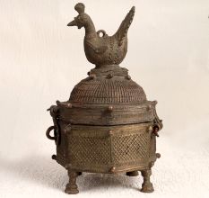 Tribal Art Vintage Brass Box for Home Decoration