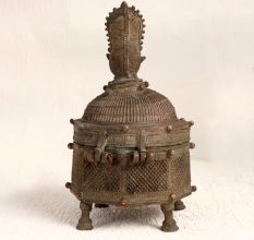 Tribal Art Vintage Brass Box for Home Decoration