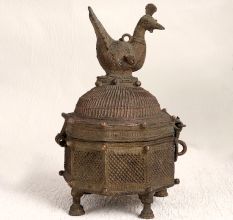 Tribal Art Vintage Brass Box for Home Decoration