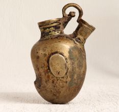 Indian Vintage Brass Hookah Base in Mango Shape