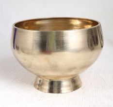 Handmade Shiny Golden Brass Bowl for Home Decor