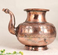 Vintage Islamic Art Copper Holy Water Pot for Decor