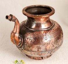 Handcrafted Premium Copper Water Pot in Islamic Art
