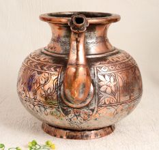 Handcrafted Premium Copper Water Pot in Islamic Art