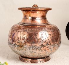 Handcrafted Premium Copper Water Pot in Islamic Art