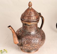 Handmade Copper Kettle in Islamic Art for Decoration