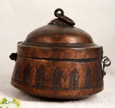 Islamic Jewelry Box Made of Premium Copper for Decor
