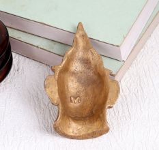 Antique Brown Goddess Parvati Brass Head Plate