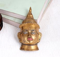 Handmade Finest Brass Goddess Parvati Head Plate