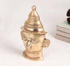 Premium Brass Goddess Parvati Head Plate for Prayer