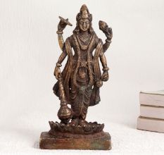 High-Quality Brass Statue of Lord Vishnu for Worship