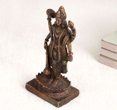 High-Quality Brass Statue of Lord Vishnu for Worship