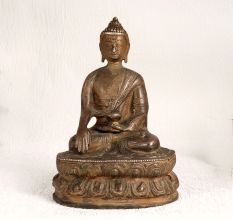 Brown Finish Lord Buddha Brass Statue for Decoration