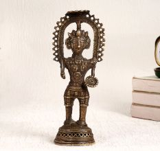 Premium Brass Holy Figure Standing in Tribal Art