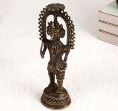 Premium Brass Holy Figure Standing in Tribal Art