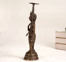 Premium Brass Holy Figure Standing in Tribal Art