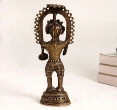 Premium Brass Holy Figure Standing in Tribal Art