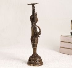 Premium Brass Holy Figure Standing in Tribal Art