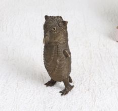 Brown Finish Owl Statue Made of Finest Brass for Decor