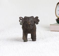 Antique Brown Elephant Statue Made of High-Quality Brass