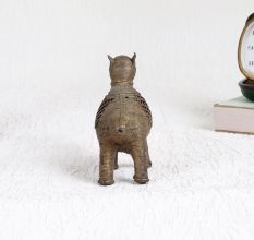 Brown Camel Brass Statue with Jali Work for Decoration