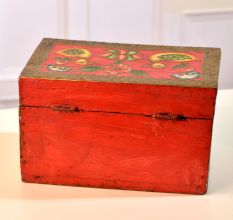 Multi-Coloured Dragon Engraved Wooden Box for Home Decor