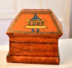 Handmade Wooden Jewelry Box in Multi-Colour Finish