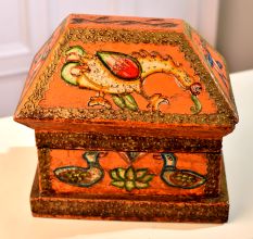 Handmade Wooden Jewelry Box in Multi-Colour Finish