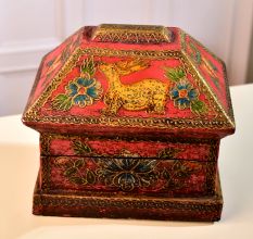 Handmade Finest Wooden Box in Multi-Color Finish