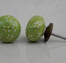 Lime Tiny Flower Knob (1)