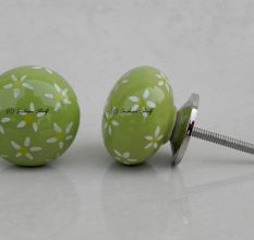 Lime Tiny Flower Knob (1)