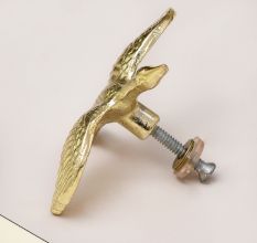 Modern Premium Iron Dresser Knobs in Shiny Golden Finish