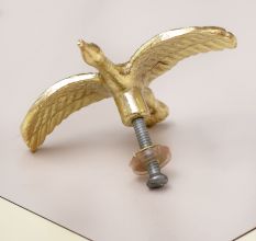 Modern Premium Iron Dresser Knobs in Shiny Golden Finish