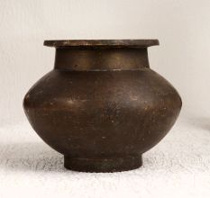 Vintage Brown Holy Water Pot Made of Finest Brass