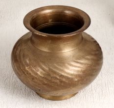 Adorable Brown Finish Holy Water Pot Made of Brass
