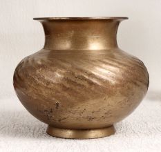 Adorable Brown Finish Holy Water Pot Made of Brass